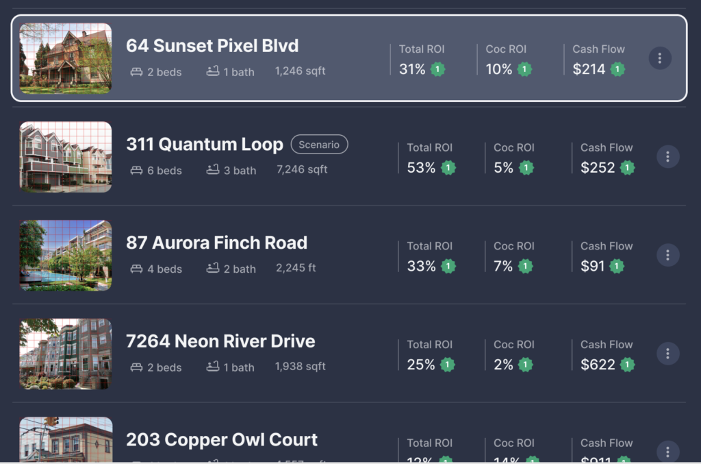 Real estate agent - client portfolio tracking via database